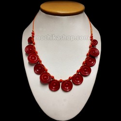 12 Pretty Tagua Button Necklaces, Tribal Choker Design