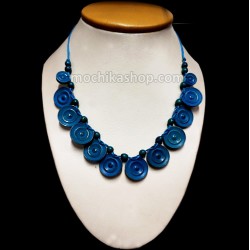 06 Pretty Tagua Button Necklaces, Tribal Choker Design