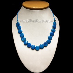 12 Tagua Small Button Necklaces, Assorted Color Design