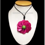 12 Tagua Chip Slices Necklaces handcrafted , Rosette Flower Design
