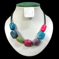 06 Wholesale Pretty Tagua Beads Necklaces Mixed Colors, Choker Design