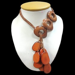12 Beautiful Wholesale Tagua Donuts Necklaces Assorted Colors