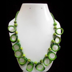 12 Pretty Necklaces Handmade Tagua  Donuts Seeds, Choker Design