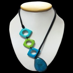 06 Necklaces Handmade Square Tagua Donuts Seed Beads Inca Design