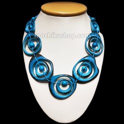 06 Tagua Necklaces Handmade of Double Donuts  , Mixed Color