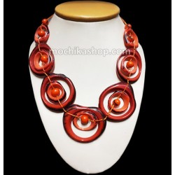 12 Tagua Donuts Necklaces Handcrafted, Assorted Choker Color