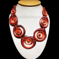 12 Tagua Donuts Necklaces Handcrafted, Assorted Choker Color