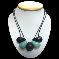 06 Beautiful Necklaces Handmade Tagua Nut Drops Seed Beads Colorful