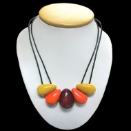 12 Pretty Necklaces Handmade Tagua Nut Drops Seed Mixed Color