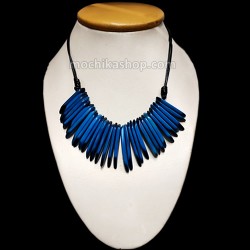 06 Tagua Stick Necklaces handmade, Colorful Design