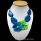 24 Pretty Wholesale Tagua Flat Chips Necklaces Flowers - Native Design