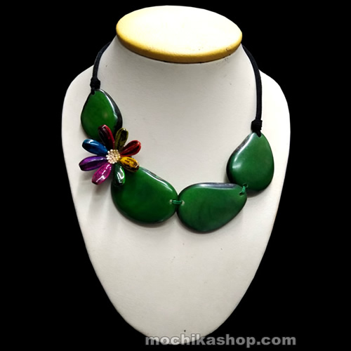 24 Beautiful  Necklaces Handmade Tagua Flat Nut & Sunflower Seeds - Native Design