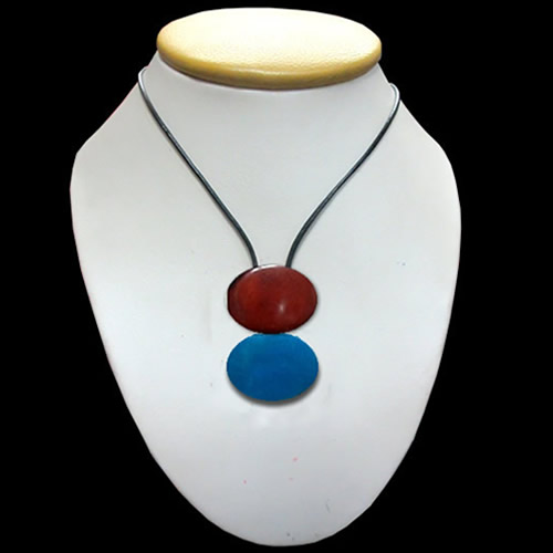Lot 12 Tagua Flat Seed Beads Necklaces Handmade , Bicolor