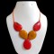 06 Pretty  Necklaces Handmade of Tagua Flat Seed Beads Colorful
