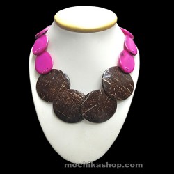 24 Amazing Necklaces Handmade Tagua Flat Seeds & Peel - Native Design