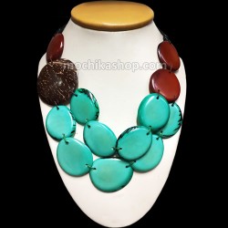 06 Tagua Necklaces Handmade Flat Seeds & Coconut Peel
