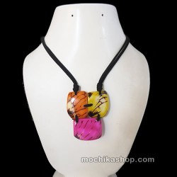 12 Beautiful Necklaces Handmade Tagua Crust Flat Seed , Inca Design