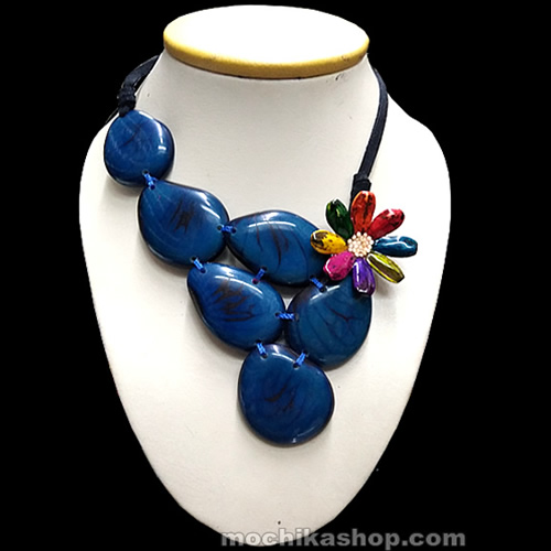 24 Amazing Tagua Flat Necklaces with Sunflower Seeds - Native Design