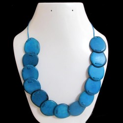 05 Pretty Necklaces Handmade Tagua Flat SeedS, Whole Color