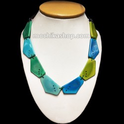 08 Tagua Necklaces Handcrafted Flat Slices, Mixed Design