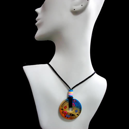100 Wholesale Pendant Necklace handmade Ceramic and Hand Painted