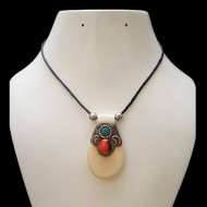 06 Gorgeous Mixed Bone Tribal Pendants Necklaces Handmade