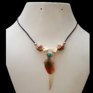 24 Pretty Pendants Charm Necklaces handmade bone, Tribal Design