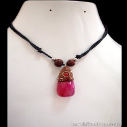 06 Gorgeous Quartz Stone Pendants Necklaces Handmade Duropox