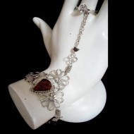 Lot 100  Peruvian Stone Slave Bracelets Handmade with Alpaca Silver 