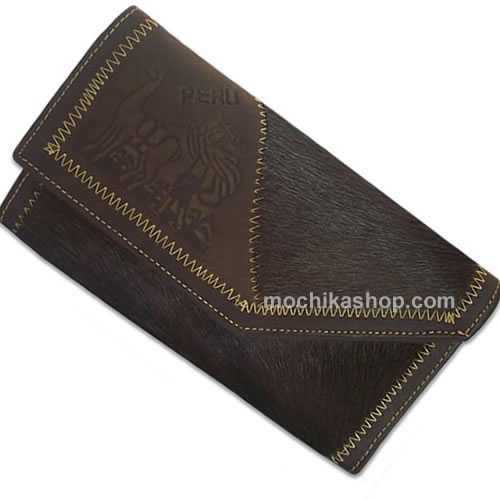 Amazing Bifold Wallet Handmade Carved Leather, Llama & Cholito Image