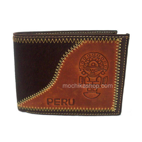 01 Pretty Peruvian Wallet Handmade Carved Leather, TUMI Image