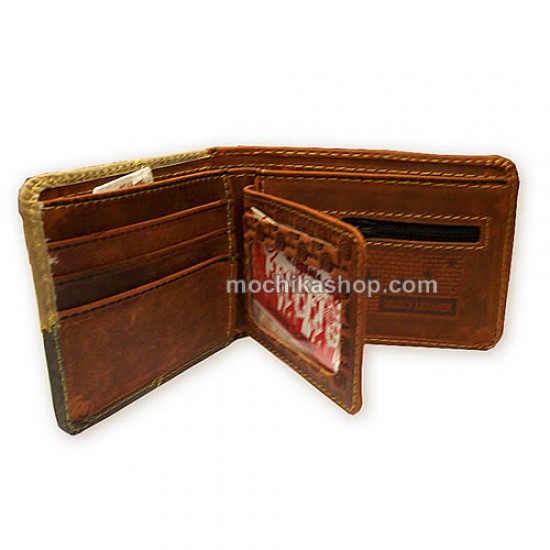 01 Georgeous Wallet Handmade Leather ANDEAN Carved Images
