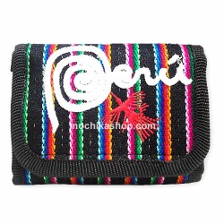 12 Pretty Aguayo Fabric Blanket Wallet , Mixed Andean Colors 