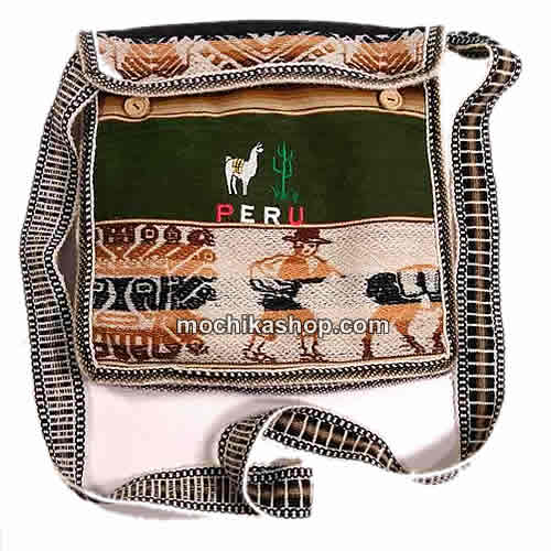 04 Pretty Embroidered Crossbody Handbag Handmade of Aguayo Fabric 