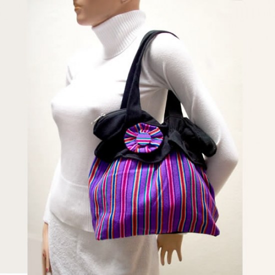 12 Gorgeous Shoulder Bag Handmade of Aguayo Blanket, Assorted Colors