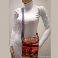 06 Pretty Aguayo Fabric Crossbody "Chasqui" Handbag, Assorted Colors