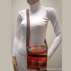 06 Pretty Aguayo Fabric Crossbody "Chasqui" Handbag, Assorted Colors