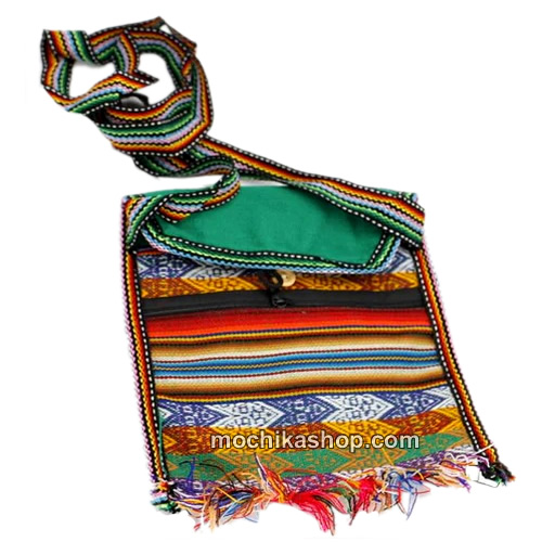 Lot 24 Amazing Colorful Aguayo Fabric Crossbody "Chasqui" Handbag Handmade