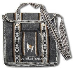 06 Pretty Alpaca Wool Natural Color Chuspa Shoulder Bag, Llama Design