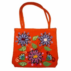 06 Amazing Ayacucho Embroidered  Handbags , Assorted Floral Design