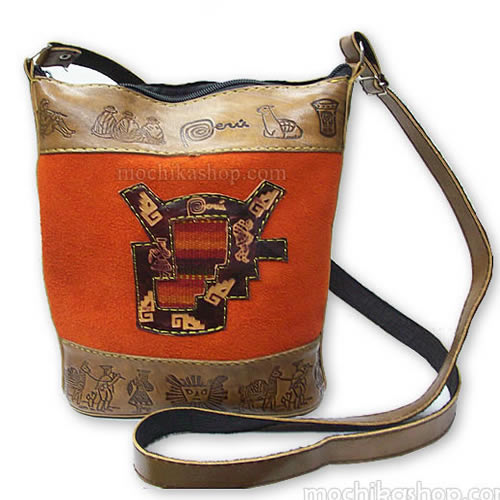 04 Beautiful Leather & Cusco Blanket Crossbody Shoulder Bag