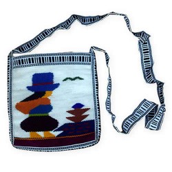 12 Nice Ecuadorian Crossbody Shoulder Bag Handmade, Assorted Andean Images