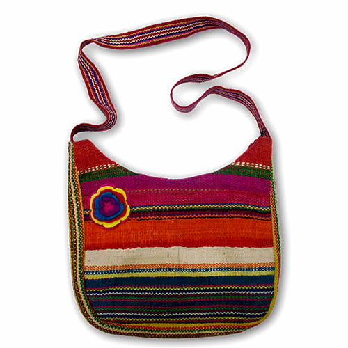 04 Nice "Morral" Sheep Wool Crossbody handmade Handbag , Assorted Colors