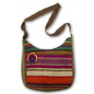 06 Nice Peruvian Shoulder Bag Handwoven Sheep Wool Woven Stripe