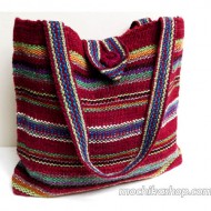 04 Nice Handbag Handwoven of Sheep Wool, Assorted Boho Colors