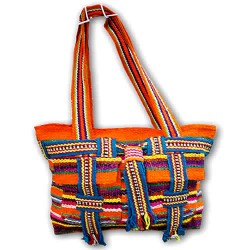 06 Amazing Sheep Wool handmade Colorful Handbag, Knotted Strap Design