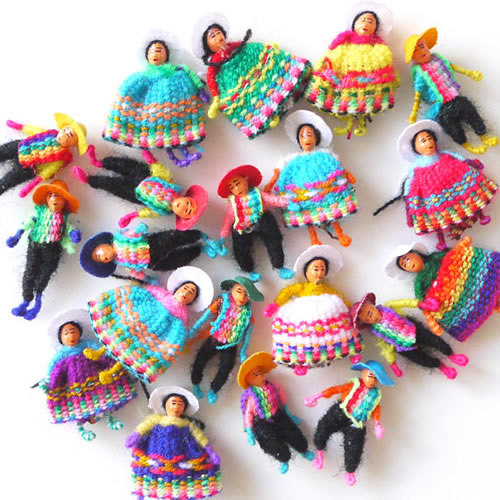 24 Wholesale Brooches Andean Coya Worry Dolls Couple Pins