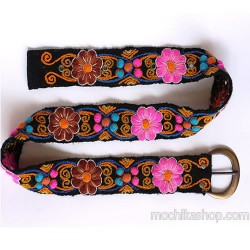 12 Gorgeous Embroidered Ayacucho Belts, Floral Design & Assorted Colors