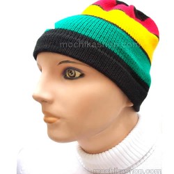 06 Gorgeous Rasta Reggae Knitted Simple Beanie Hat