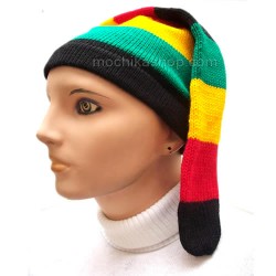 04 Pretty Elf Hat Rasta Reggae Handmade Crochet Slouchy
